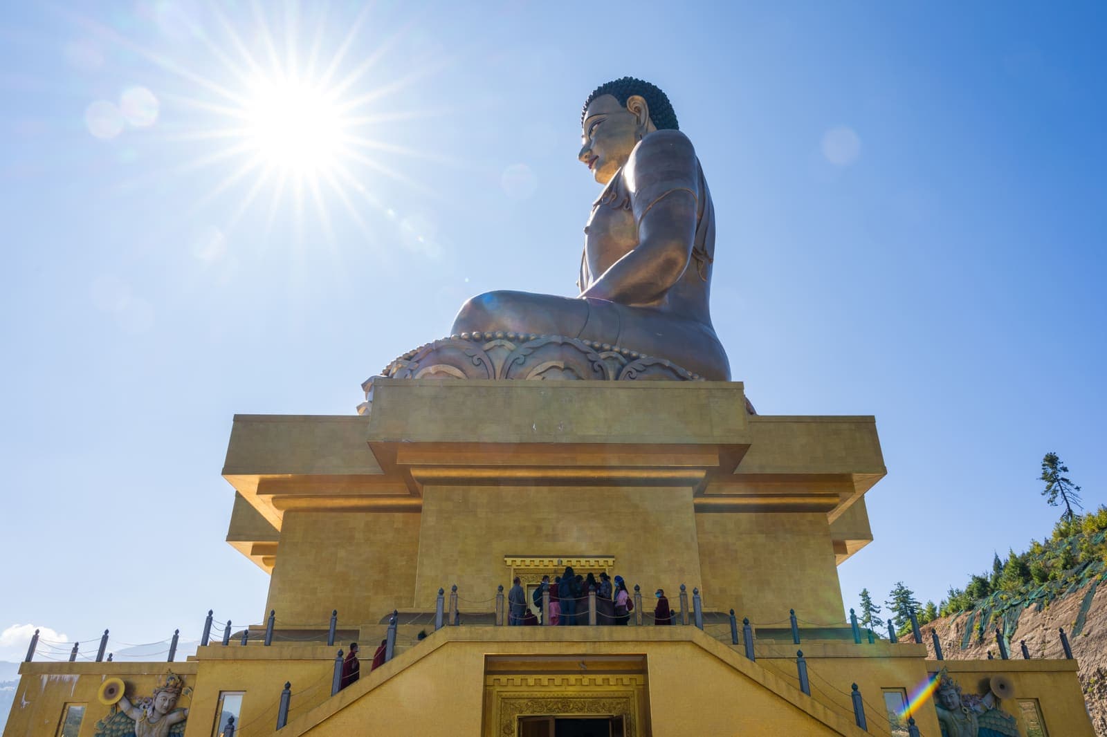 The Buddha Dordenma statue against a blue sky