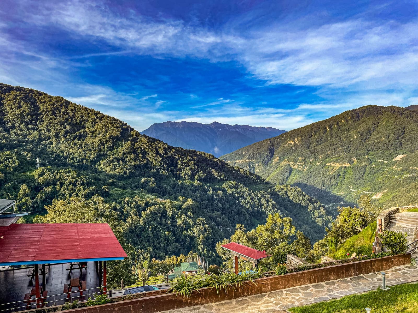 Forested ridges above the Bumthang and Trongsa valleys
